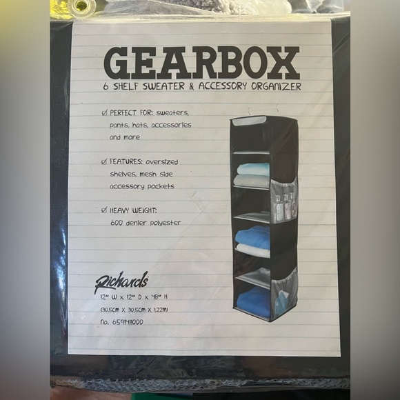 6 shelf hanging closet organizer - Picture 1 of 3